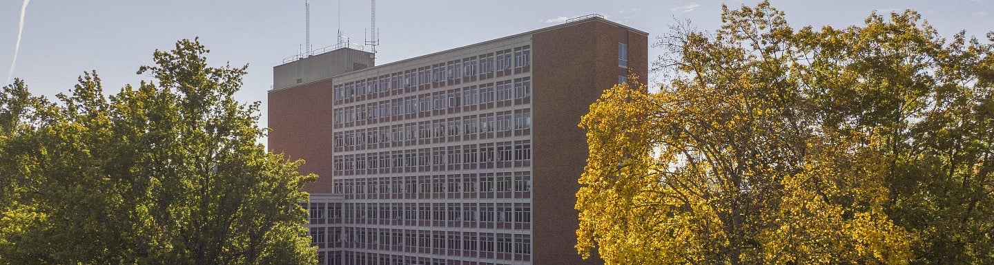 Exterior shot of the PLC building